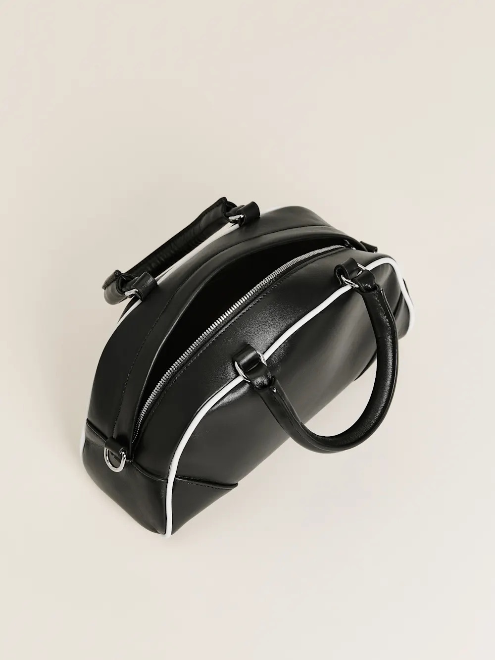 Reformation Claudia Mini Bag black/white trim. NWT
